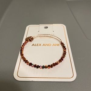 Alex and Ani Shiny Purple Beaded Bracelet